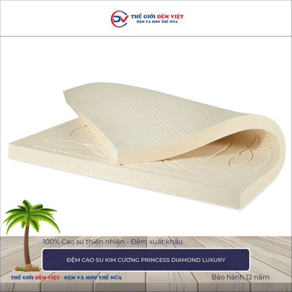 Đệm cao su Kim Cương Princess Diamond Luxury 1